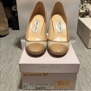 Jimmy Choo Sand Patent Leather Heels